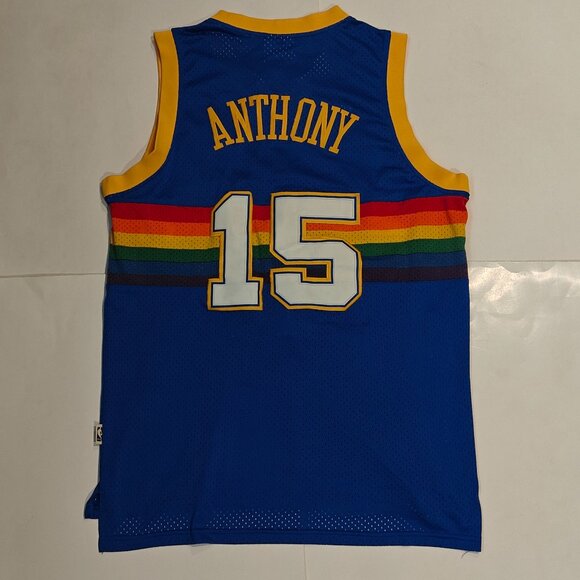 NBA JERSEY DENVER NUGGETS CARMELO ANTHONY ADIDAS SWINGMAN MEN'S SIZE L VINTAGE - Picture 12 of 16